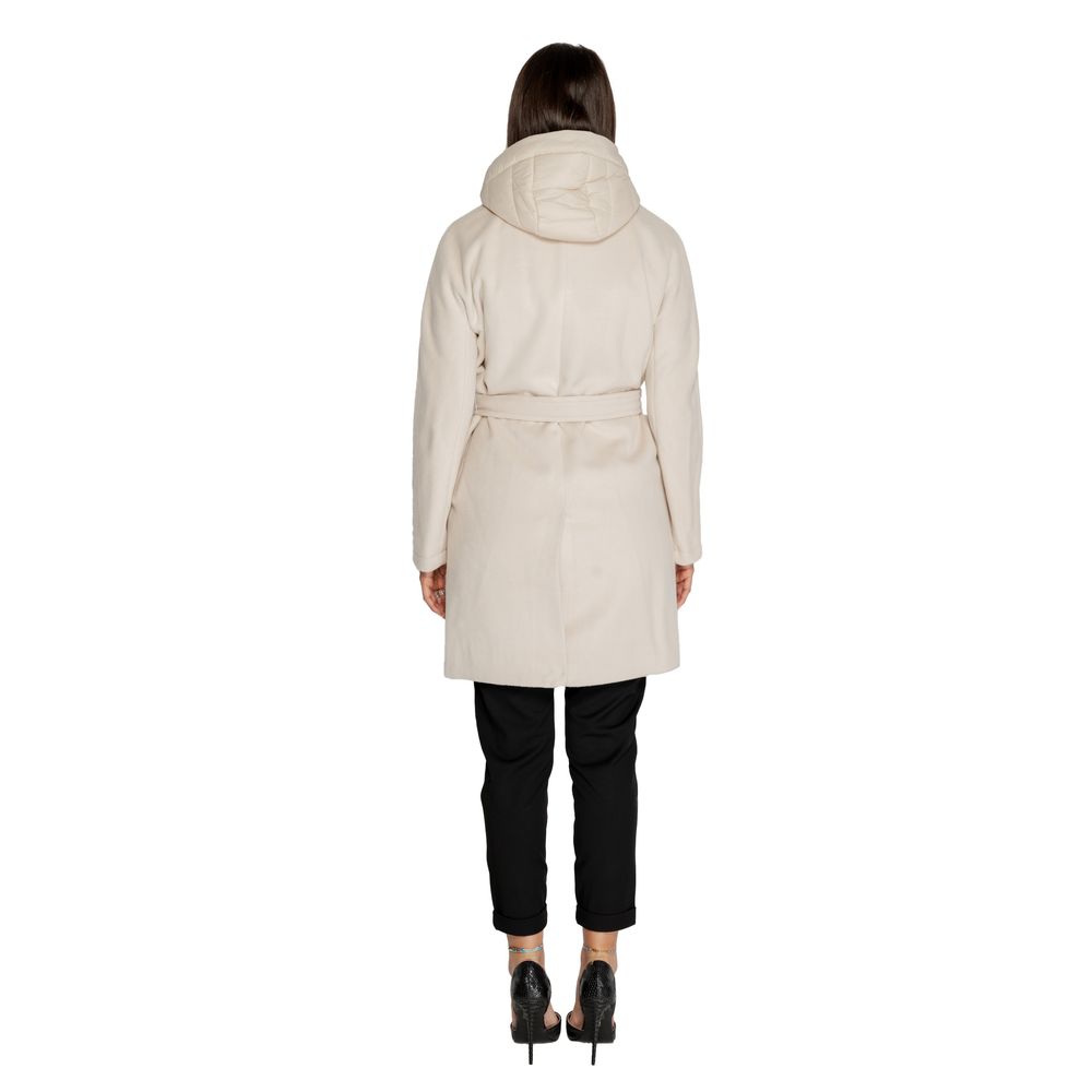 Cleré Beigefarbener Polyester-Mantel